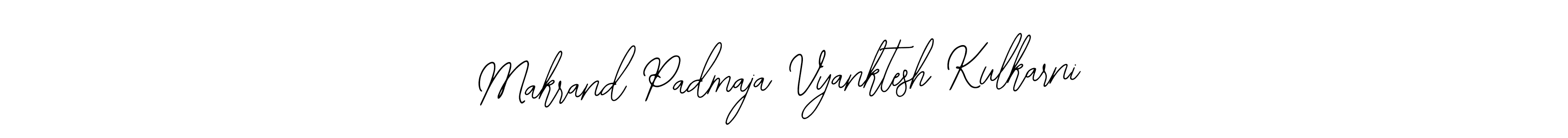 Bearetta-2O07w is a professional signature style that is perfect for those who want to add a touch of class to their signature. It is also a great choice for those who want to make their signature more unique. Get Makrand Padmaja Vyanktesh Kulkarni name to fancy signature for free. Makrand Padmaja Vyanktesh Kulkarni signature style 12 images and pictures png