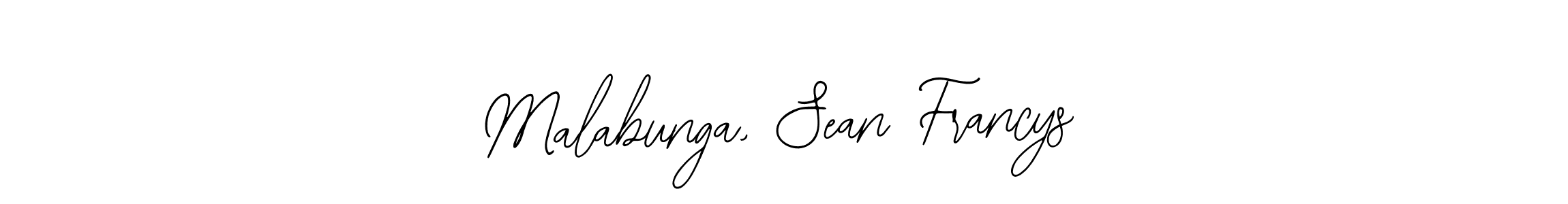 Similarly Bearetta-2O07w is the best handwritten signature design. Signature creator online .You can use it as an online autograph creator for name Malabunga, Sean Francys. Malabunga, Sean Francys signature style 12 images and pictures png