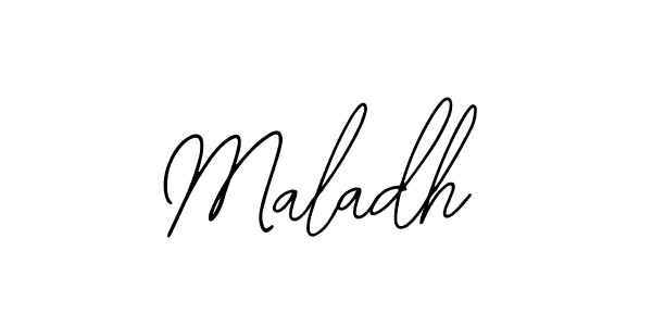 Use a signature maker to create a handwritten signature online. With this signature software, you can design (Bearetta-2O07w) your own signature for name Maladh. Maladh signature style 12 images and pictures png