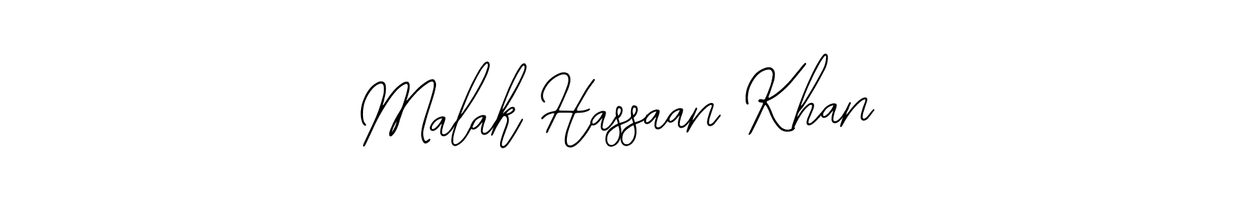 Make a beautiful signature design for name Malak Hassaan Khan. With this signature (Bearetta-2O07w) style, you can create a handwritten signature for free. Malak Hassaan Khan signature style 12 images and pictures png