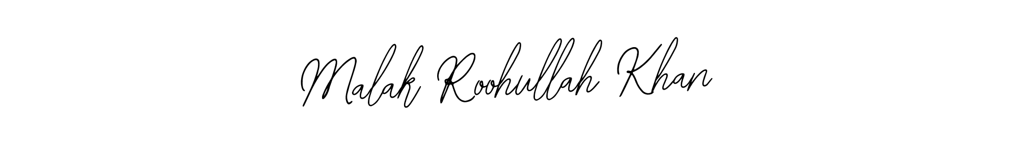 Design your own signature with our free online signature maker. With this signature software, you can create a handwritten (Bearetta-2O07w) signature for name Malak Roohullah Khan. Malak Roohullah Khan signature style 12 images and pictures png