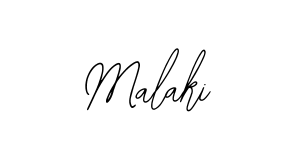 Use a signature maker to create a handwritten signature online. With this signature software, you can design (Bearetta-2O07w) your own signature for name Malaki. Malaki signature style 12 images and pictures png