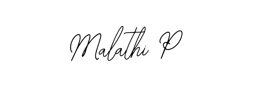 Malathi P stylish signature style. Best Handwritten Sign (Bearetta-2O07w) for my name. Handwritten Signature Collection Ideas for my name Malathi P. Malathi P signature style 12 images and pictures png