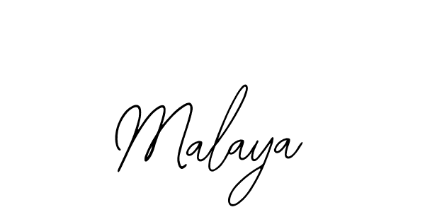Use a signature maker to create a handwritten signature online. With this signature software, you can design (Bearetta-2O07w) your own signature for name Malaya. Malaya signature style 12 images and pictures png