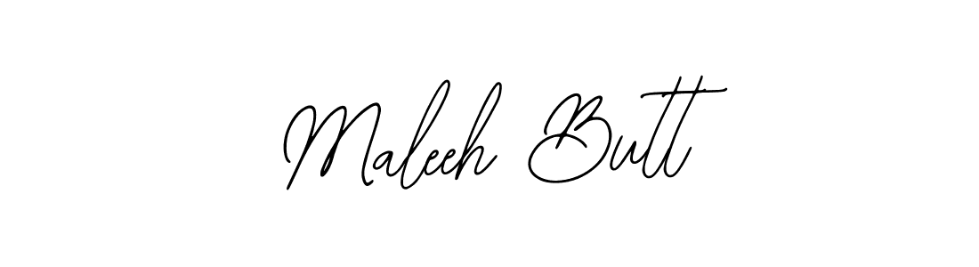 How to make Maleeh Butt name signature. Use Bearetta-2O07w style for creating short signs online. This is the latest handwritten sign. Maleeh Butt signature style 12 images and pictures png