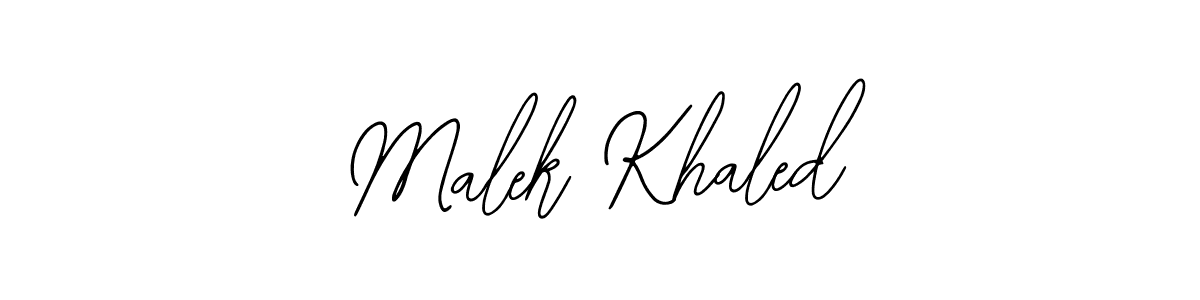 Use a signature maker to create a handwritten signature online. With this signature software, you can design (Bearetta-2O07w) your own signature for name Malek Khaled. Malek Khaled signature style 12 images and pictures png