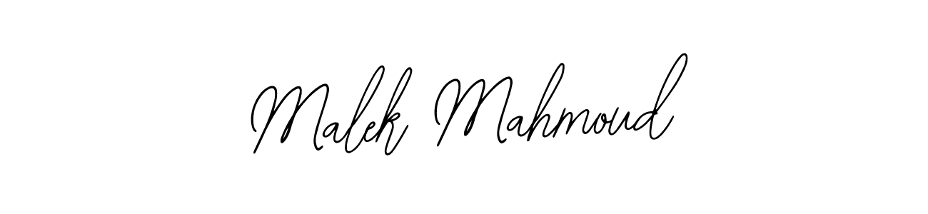 How to make Malek Mahmoud name signature. Use Bearetta-2O07w style for creating short signs online. This is the latest handwritten sign. Malek Mahmoud signature style 12 images and pictures png