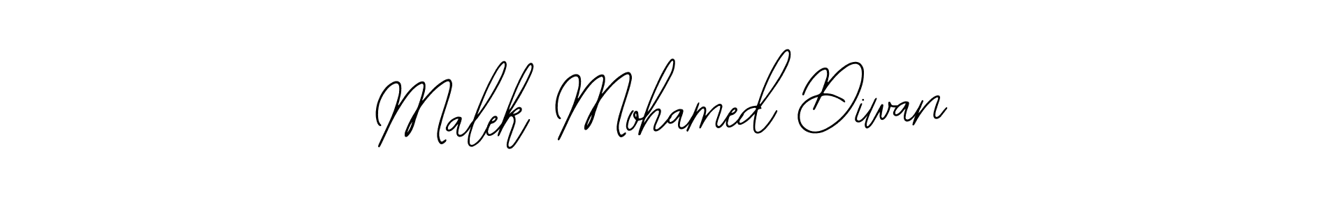 How to make Malek Mohamed Diwan name signature. Use Bearetta-2O07w style for creating short signs online. This is the latest handwritten sign. Malek Mohamed Diwan signature style 12 images and pictures png