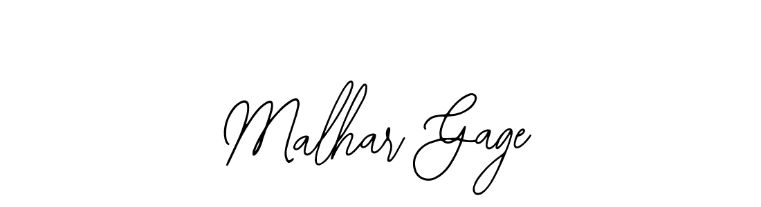 Use a signature maker to create a handwritten signature online. With this signature software, you can design (Bearetta-2O07w) your own signature for name Malhar Gage. Malhar Gage signature style 12 images and pictures png