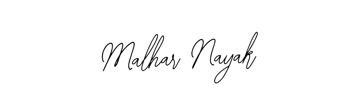 How to make Malhar Nayak name signature. Use Bearetta-2O07w style for creating short signs online. This is the latest handwritten sign. Malhar Nayak signature style 12 images and pictures png