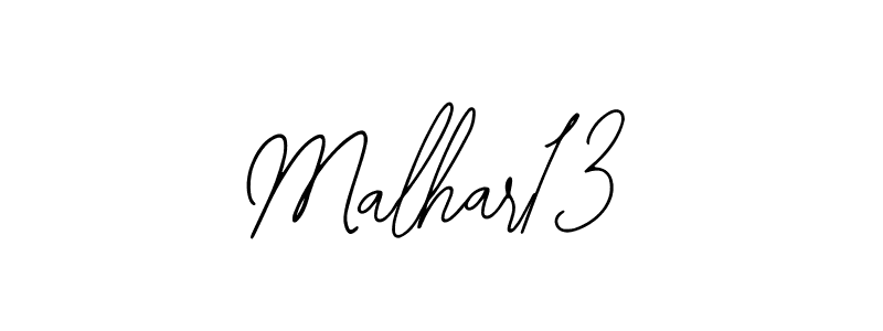 The best way (Bearetta-2O07w) to make a short signature is to pick only two or three words in your name. The name Malhar13 include a total of six letters. For converting this name. Malhar13 signature style 12 images and pictures png