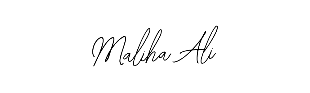 How to make Maliha Ali name signature. Use Bearetta-2O07w style for creating short signs online. This is the latest handwritten sign. Maliha Ali signature style 12 images and pictures png