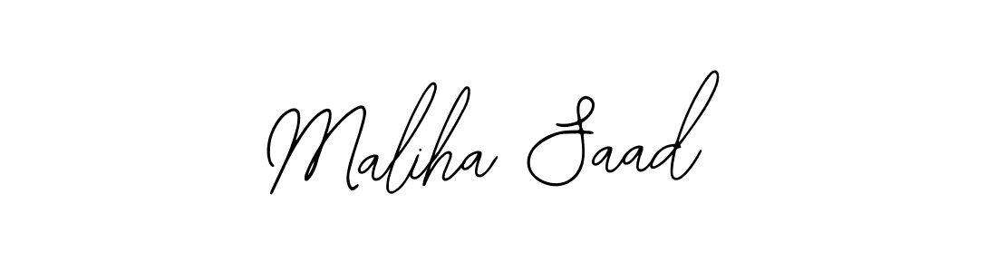 The best way (Bearetta-2O07w) to make a short signature is to pick only two or three words in your name. The name Maliha Saad include a total of six letters. For converting this name. Maliha Saad signature style 12 images and pictures png