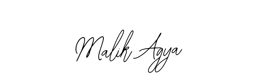 Use a signature maker to create a handwritten signature online. With this signature software, you can design (Bearetta-2O07w) your own signature for name Malik Agya. Malik Agya signature style 12 images and pictures png