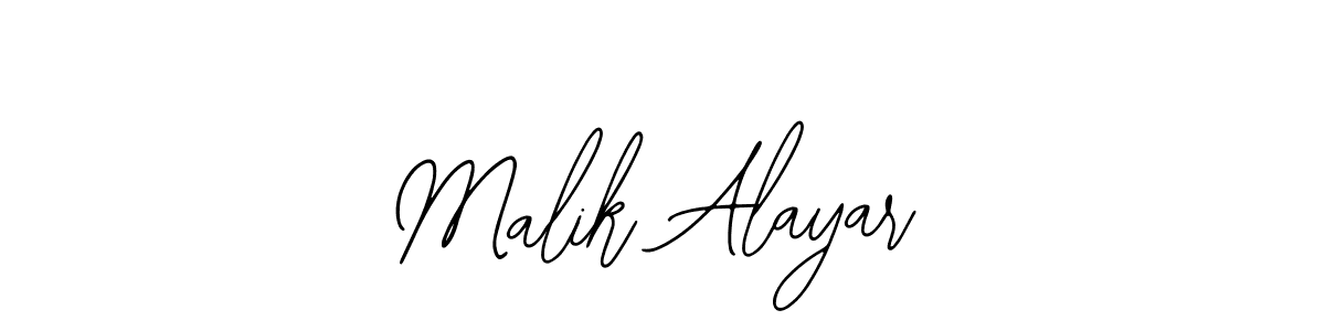 You should practise on your own different ways (Bearetta-2O07w) to write your name (Malik Alayar) in signature. don't let someone else do it for you. Malik Alayar signature style 12 images and pictures png