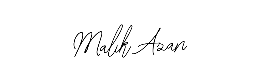 How to make Malik Azan name signature. Use Bearetta-2O07w style for creating short signs online. This is the latest handwritten sign. Malik Azan signature style 12 images and pictures png