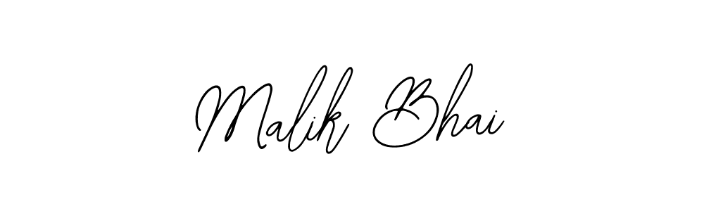 Design your own signature with our free online signature maker. With this signature software, you can create a handwritten (Bearetta-2O07w) signature for name Malik Bhai. Malik Bhai signature style 12 images and pictures png