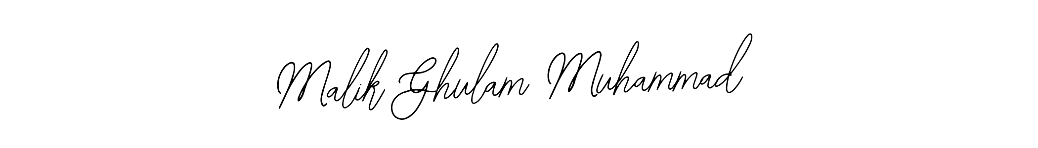 Design your own signature with our free online signature maker. With this signature software, you can create a handwritten (Bearetta-2O07w) signature for name Malik Ghulam Muhammad. Malik Ghulam Muhammad signature style 12 images and pictures png