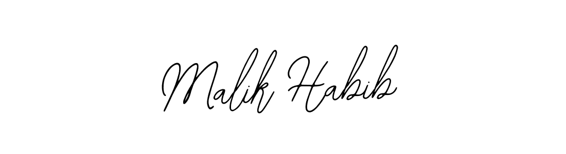 Bearetta-2O07w is a professional signature style that is perfect for those who want to add a touch of class to their signature. It is also a great choice for those who want to make their signature more unique. Get Malik Habib name to fancy signature for free. Malik Habib signature style 12 images and pictures png