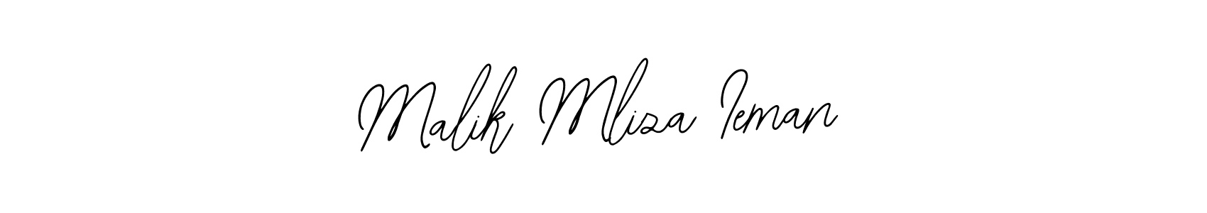 Make a beautiful signature design for name Malik Mliza Ieman. With this signature (Bearetta-2O07w) style, you can create a handwritten signature for free. Malik Mliza Ieman signature style 12 images and pictures png