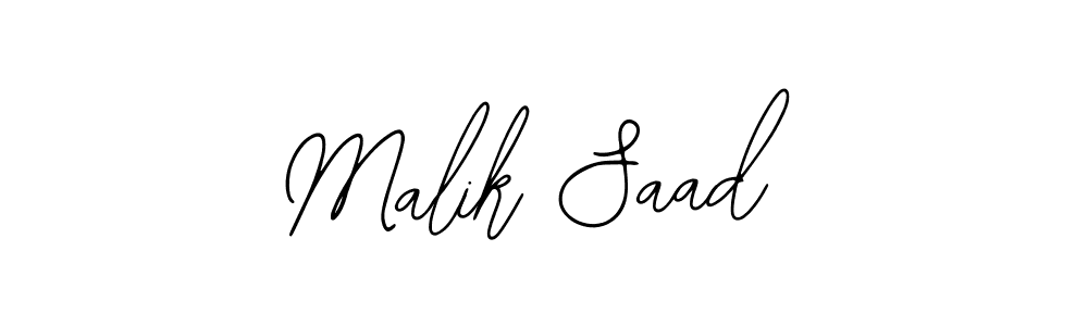 The best way (Bearetta-2O07w) to make a short signature is to pick only two or three words in your name. The name Malik Saad include a total of six letters. For converting this name. Malik Saad signature style 12 images and pictures png