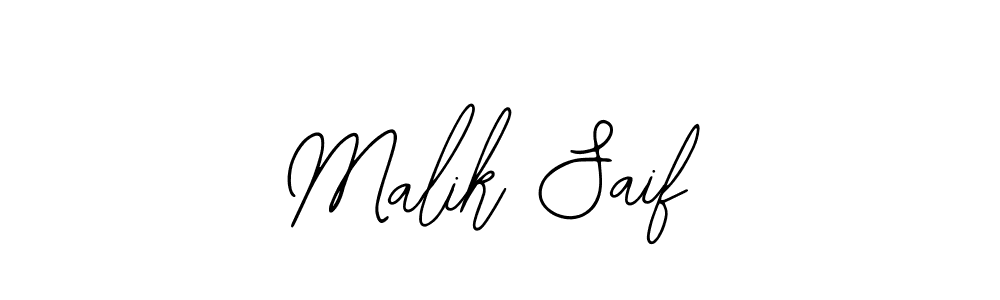 Use a signature maker to create a handwritten signature online. With this signature software, you can design (Bearetta-2O07w) your own signature for name Malik Saif. Malik Saif signature style 12 images and pictures png