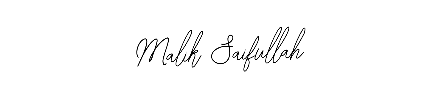 Use a signature maker to create a handwritten signature online. With this signature software, you can design (Bearetta-2O07w) your own signature for name Malik Saifullah. Malik Saifullah signature style 12 images and pictures png