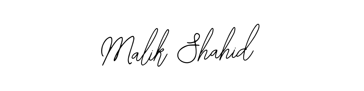 Use a signature maker to create a handwritten signature online. With this signature software, you can design (Bearetta-2O07w) your own signature for name Malik Shahid. Malik Shahid signature style 12 images and pictures png
