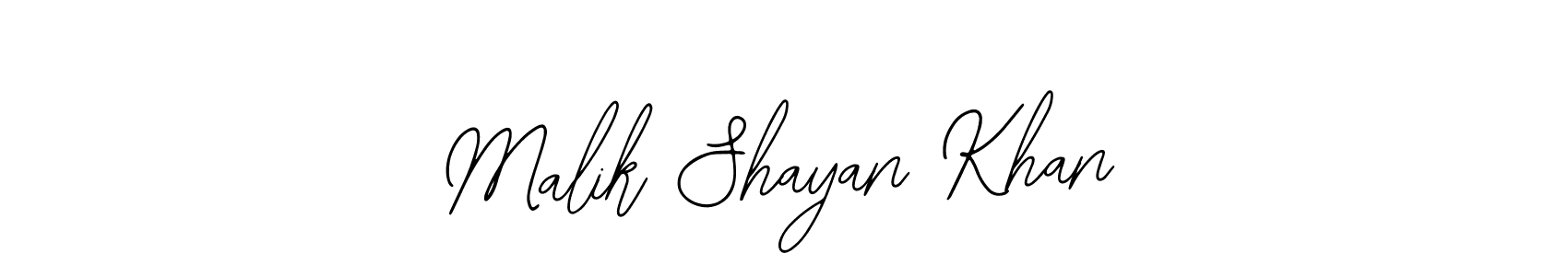 Create a beautiful signature design for name Malik Shayan Khan. With this signature (Bearetta-2O07w) fonts, you can make a handwritten signature for free. Malik Shayan Khan signature style 12 images and pictures png