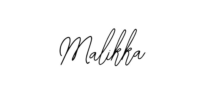 Use a signature maker to create a handwritten signature online. With this signature software, you can design (Bearetta-2O07w) your own signature for name Malikka. Malikka signature style 12 images and pictures png