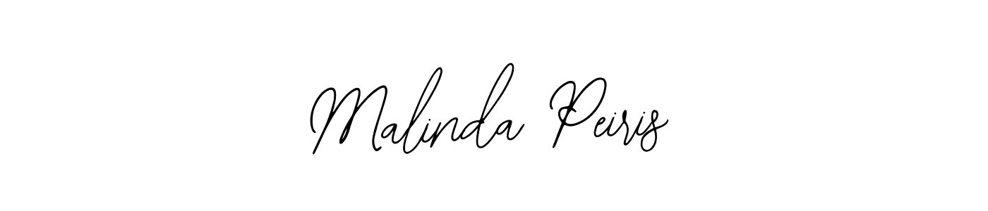 How to make Malinda Peiris name signature. Use Bearetta-2O07w style for creating short signs online. This is the latest handwritten sign. Malinda Peiris signature style 12 images and pictures png