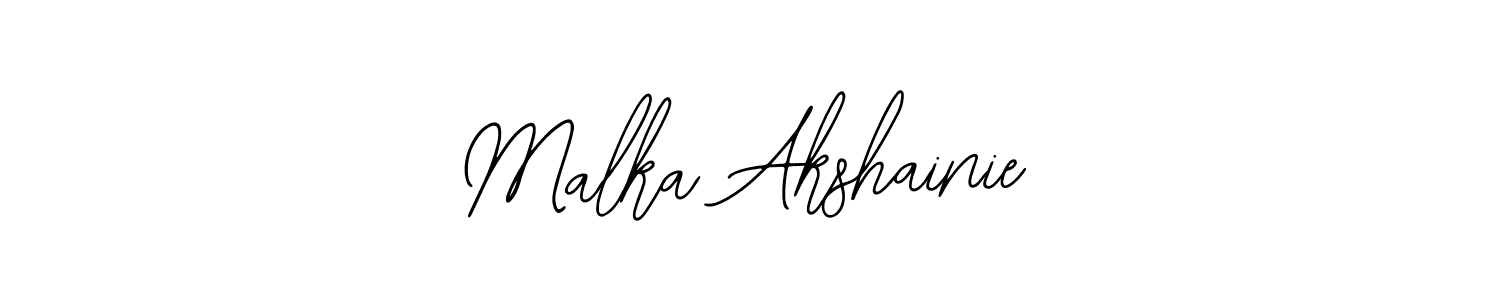 You should practise on your own different ways (Bearetta-2O07w) to write your name (Malka Akshainie) in signature. don't let someone else do it for you. Malka Akshainie signature style 12 images and pictures png
