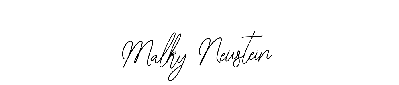 How to make Malky Neustein name signature. Use Bearetta-2O07w style for creating short signs online. This is the latest handwritten sign. Malky Neustein signature style 12 images and pictures png