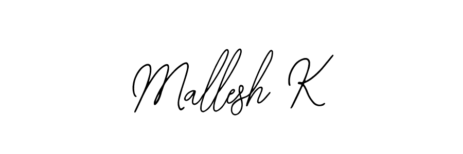 if you are searching for the best signature style for your name Mallesh K. so please give up your signature search. here we have designed multiple signature styles  using Bearetta-2O07w. Mallesh K signature style 12 images and pictures png