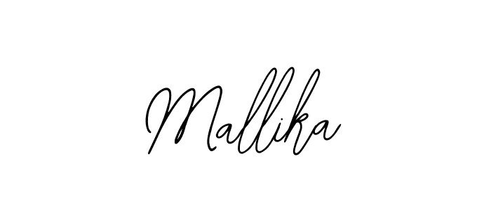 How to make Mallika name signature. Use Bearetta-2O07w style for creating short signs online. This is the latest handwritten sign. Mallika signature style 12 images and pictures png