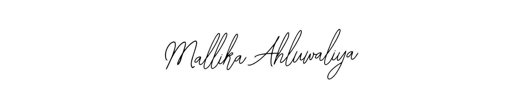 You should practise on your own different ways (Bearetta-2O07w) to write your name (Mallika Ahluwaliya) in signature. don't let someone else do it for you. Mallika Ahluwaliya signature style 12 images and pictures png