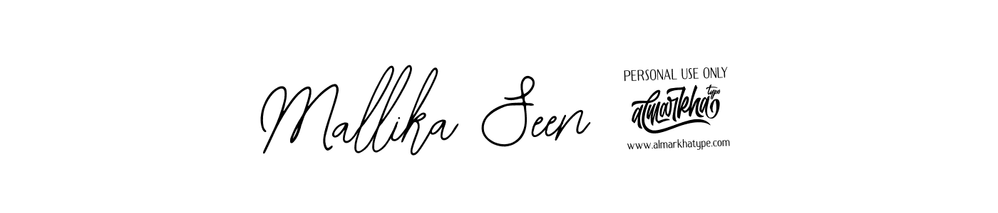 if you are searching for the best signature style for your name Mallika Seen 2. so please give up your signature search. here we have designed multiple signature styles  using Bearetta-2O07w. Mallika Seen 2 signature style 12 images and pictures png