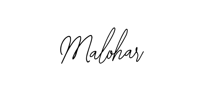 Use a signature maker to create a handwritten signature online. With this signature software, you can design (Bearetta-2O07w) your own signature for name Malohar. Malohar signature style 12 images and pictures png