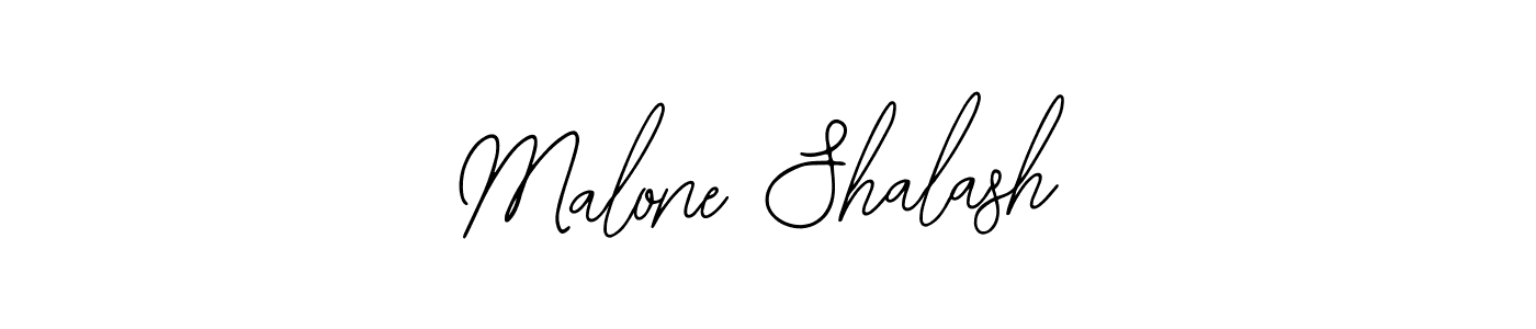 Use a signature maker to create a handwritten signature online. With this signature software, you can design (Bearetta-2O07w) your own signature for name Malone Shalash. Malone Shalash signature style 12 images and pictures png