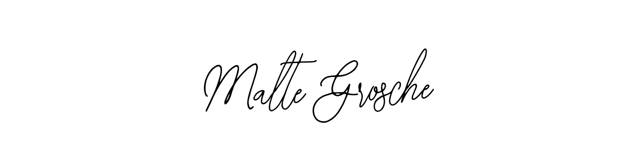 You should practise on your own different ways (Bearetta-2O07w) to write your name (Malte Grosche) in signature. don't let someone else do it for you. Malte Grosche signature style 12 images and pictures png