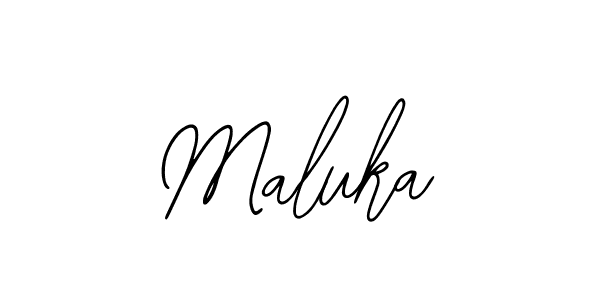 Design your own signature with our free online signature maker. With this signature software, you can create a handwritten (Bearetta-2O07w) signature for name Maluka. Maluka signature style 12 images and pictures png