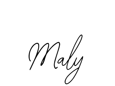 Use a signature maker to create a handwritten signature online. With this signature software, you can design (Bearetta-2O07w) your own signature for name Maly. Maly signature style 12 images and pictures png