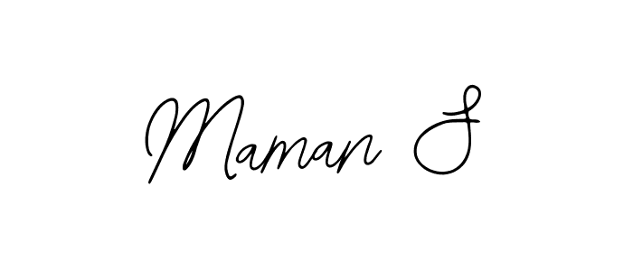 The best way (Bearetta-2O07w) to make a short signature is to pick only two or three words in your name. The name Maman S include a total of six letters. For converting this name. Maman S signature style 12 images and pictures png