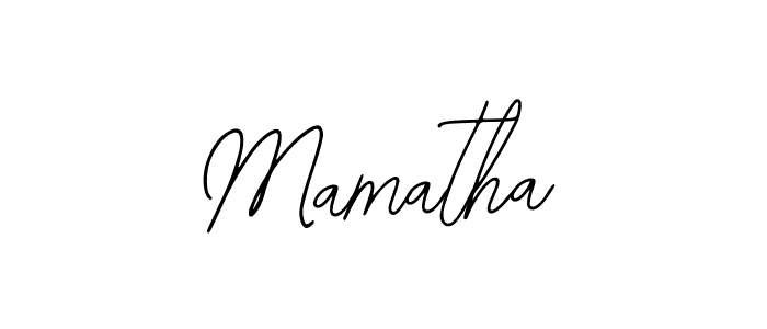 How to make Mamatha name signature. Use Bearetta-2O07w style for creating short signs online. This is the latest handwritten sign. Mamatha signature style 12 images and pictures png