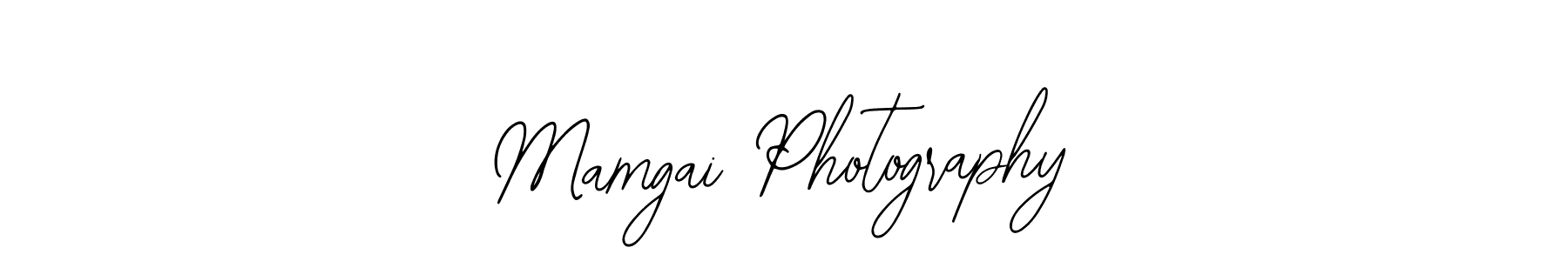 The best way (Bearetta-2O07w) to make a short signature is to pick only two or three words in your name. The name Mamgai Photography include a total of six letters. For converting this name. Mamgai Photography signature style 12 images and pictures png