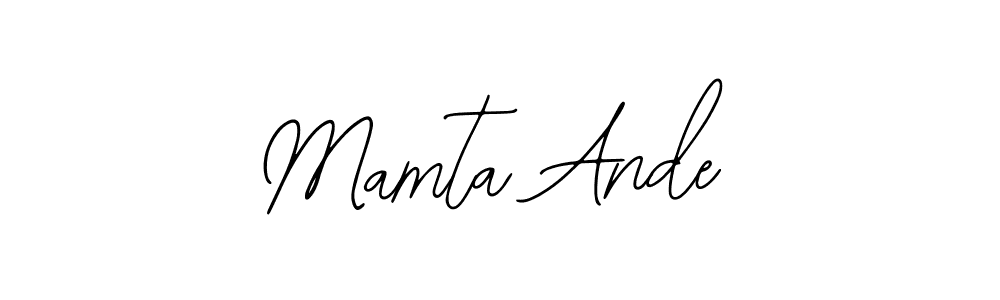 Use a signature maker to create a handwritten signature online. With this signature software, you can design (Bearetta-2O07w) your own signature for name Mamta Ande. Mamta Ande signature style 12 images and pictures png