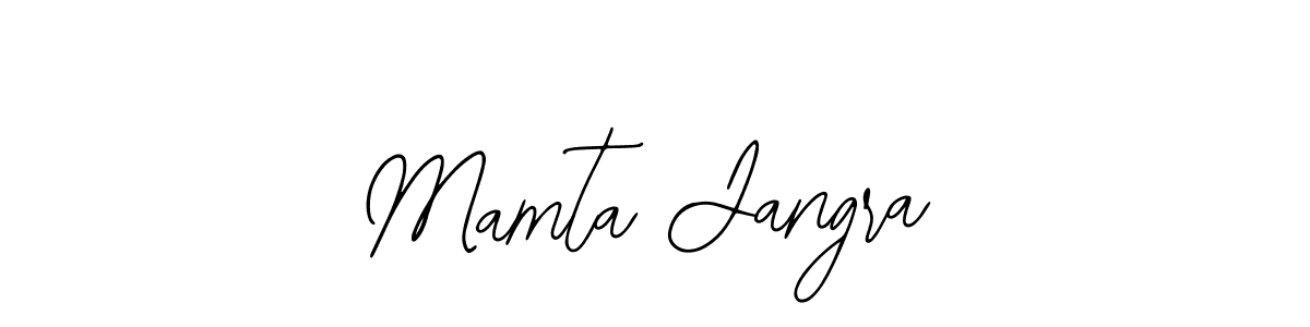 How to make Mamta Jangra name signature. Use Bearetta-2O07w style for creating short signs online. This is the latest handwritten sign. Mamta Jangra signature style 12 images and pictures png