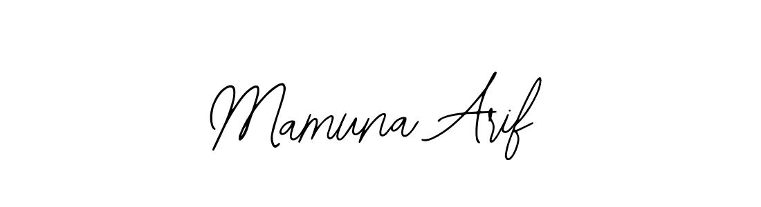 Make a short Mamuna Arif signature style. Manage your documents anywhere anytime using Bearetta-2O07w. Create and add eSignatures, submit forms, share and send files easily. Mamuna Arif signature style 12 images and pictures png