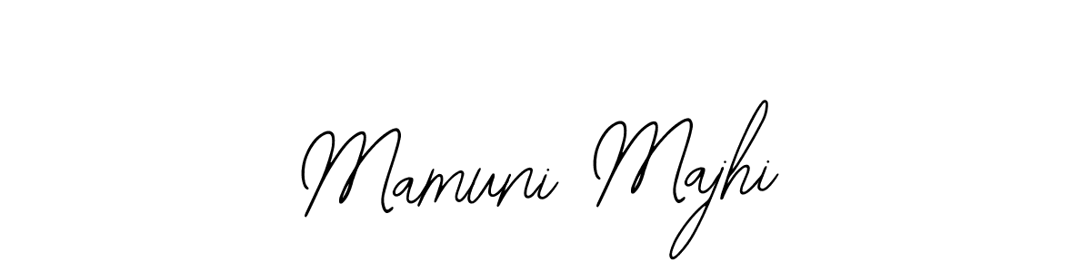 Bearetta-2O07w is a professional signature style that is perfect for those who want to add a touch of class to their signature. It is also a great choice for those who want to make their signature more unique. Get Mamuni Majhi name to fancy signature for free. Mamuni Majhi signature style 12 images and pictures png