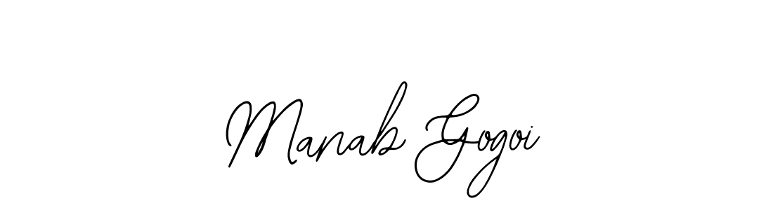 You should practise on your own different ways (Bearetta-2O07w) to write your name (Manab Gogoi) in signature. don't let someone else do it for you. Manab Gogoi signature style 12 images and pictures png